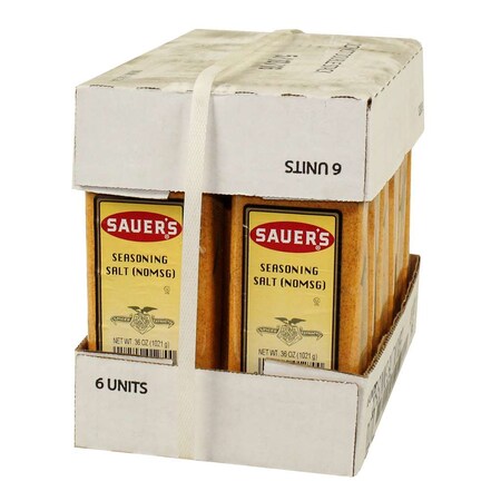 Sauer Sauer Seasoning Salt (No MSG) 36 oz. Bottle, PK6 01270
